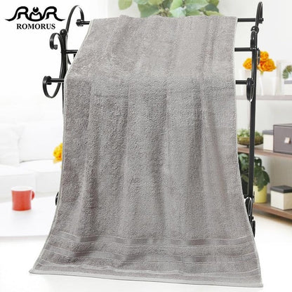 ROMORUS 100% Bamboo Fiber Towels Purple Gray Brown Bath Face Towel Set Cool Bamboo Absorbent Healthy Bathroom Towels for Adults