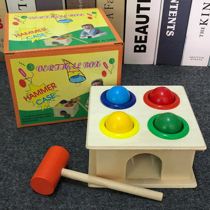 Knocking Table Knocking Ball Table Hammer Box Piling Table Teaching Aids 1-2-3 Year Old Baby Early Education Children's Educational Toys