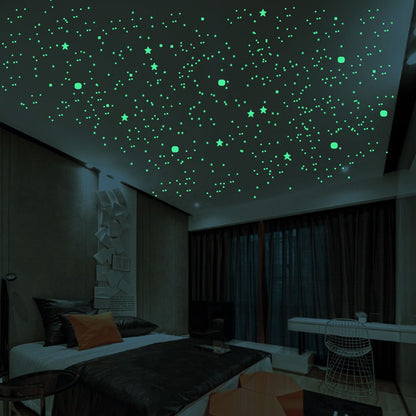 1Pcs 3D domed and stars  wall stickers night glow in the dark bright stars wall stickers Fluorescent Baby Home Decoration decal