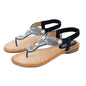 New Shoes Women Fashion Thong Sandals Round Toe Pearl Sandals Slippers Plus Size Sandals