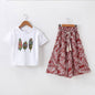 Summer Girls Clothes Sets Baby Girl Short Sleeve Shirt Top+Shorts Suits Kids Clothing Printed Children's Clothes 2pcs