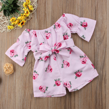 Girl Jumpsuits 6M-5Y US Kids Baby Girl Romper Floral Jumpsuit Sunsuit Summer Outfits Clothes